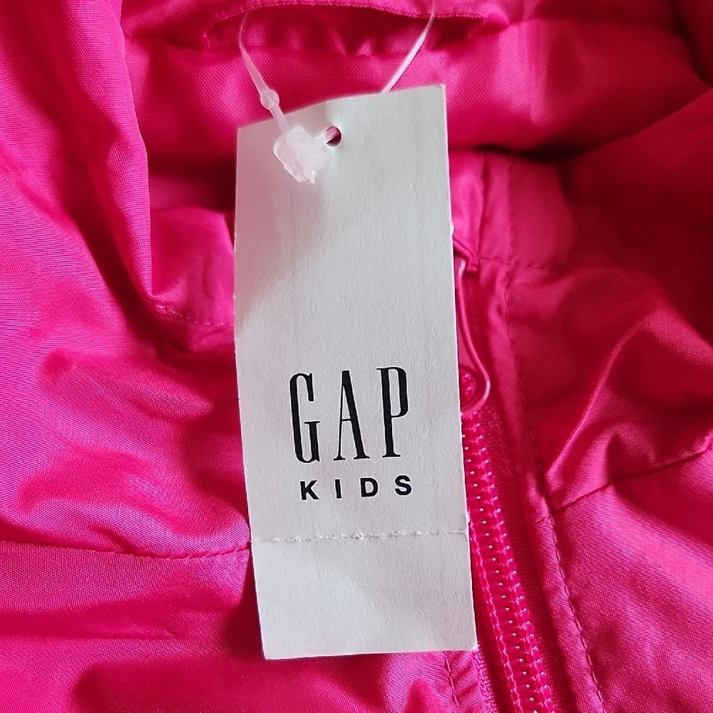 Gap Kids Vibrant Pink Hooded Wind-breake Jacket - Picture 3 of 5